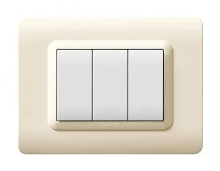 Plate technopolymer 44 rectangular sand 3 modules — SOMEF 44PY03SA