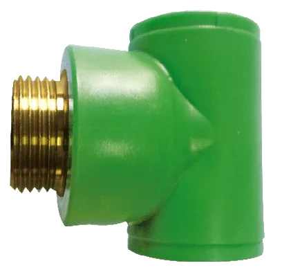 Male threaded PPR tee — Ø 20 – 1/2&Prime; M