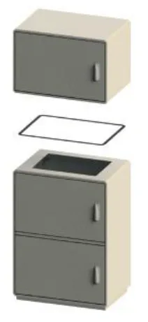 Top-unit installation option for outdoor enclosure Grafi 9 width 910mm
