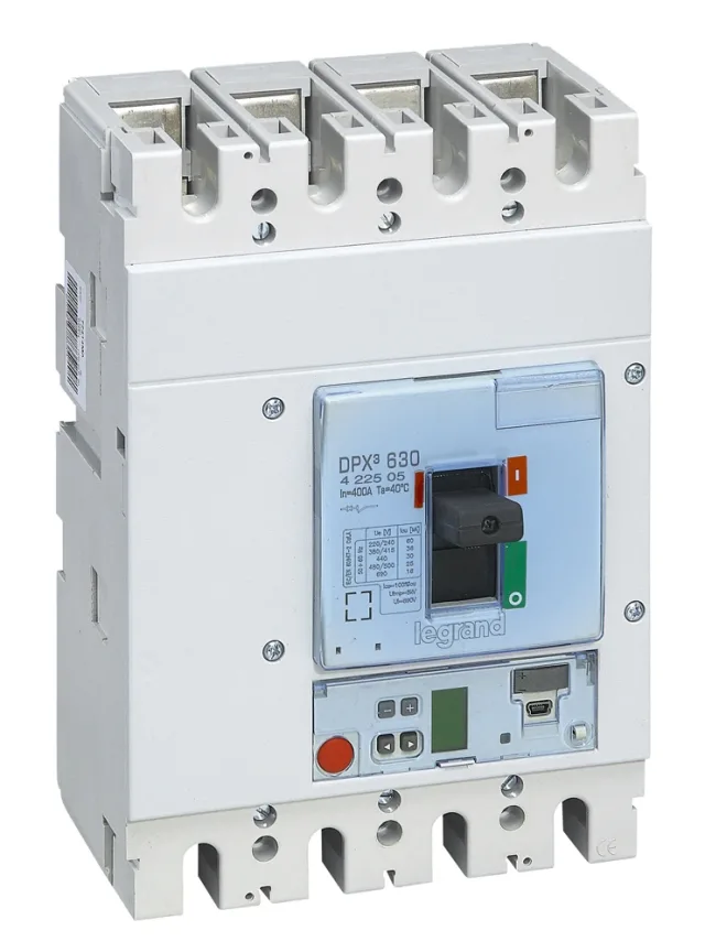 Disjoncteur électronique S1 DPX³630 pouvoir de coupure 36kA 400V~ – 4P – 400A — Legrand — 422505
