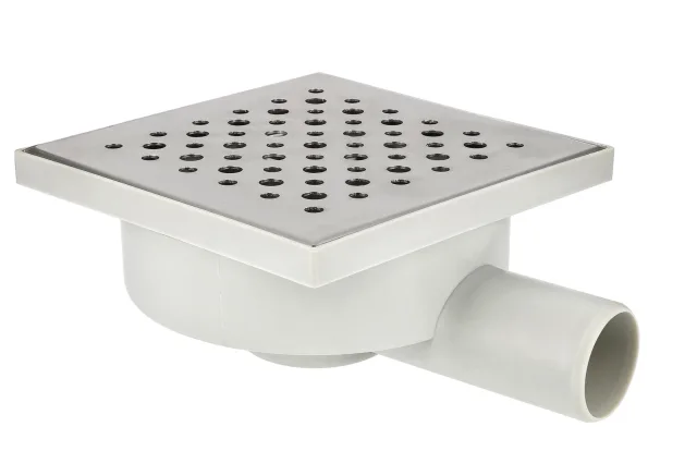 Floor drain with stainless steel grate 150 * 150 — SOPAL