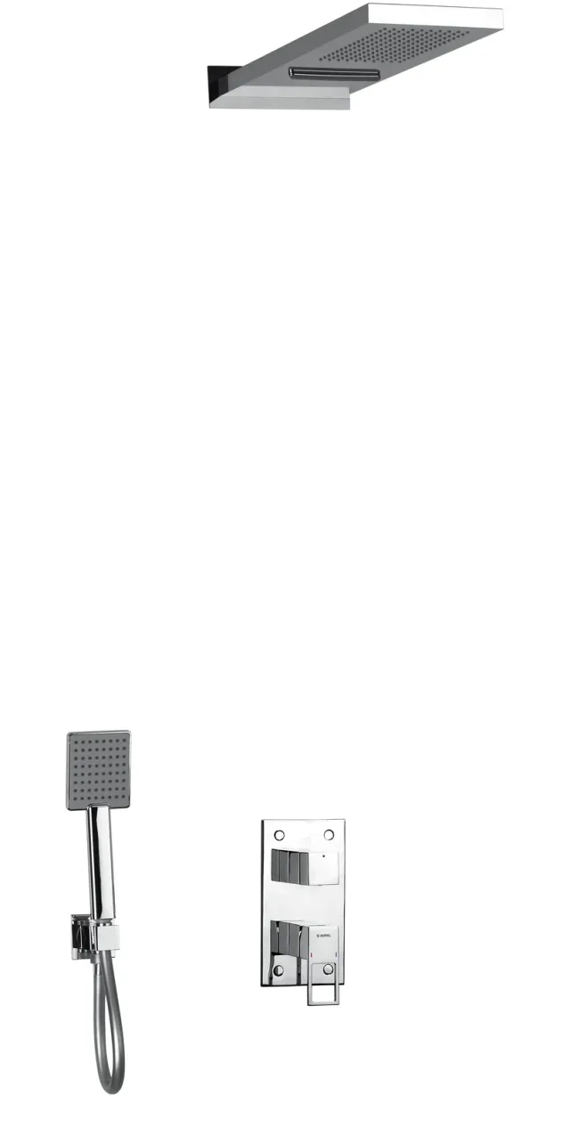 Shower mixer concealed with dual-jet wall shower head Zaghouan — SOPAL 06FQA04