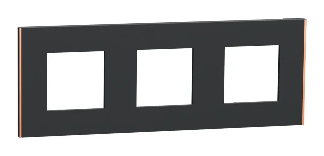 Plaque de finition New Unica NU600641 — anthracite / cuivre
