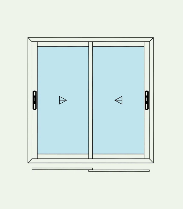 Fenêtre coulissante aluminium — 2, 3 ou 4 vantaux