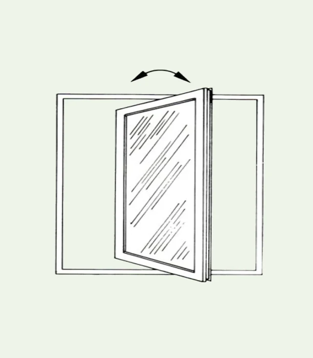 Fenêtre pivotante en aluminium