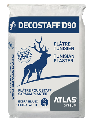 UNIPLATRE DECOSTAFF D90 ATLAS GYPSUM plaster – 40 kg