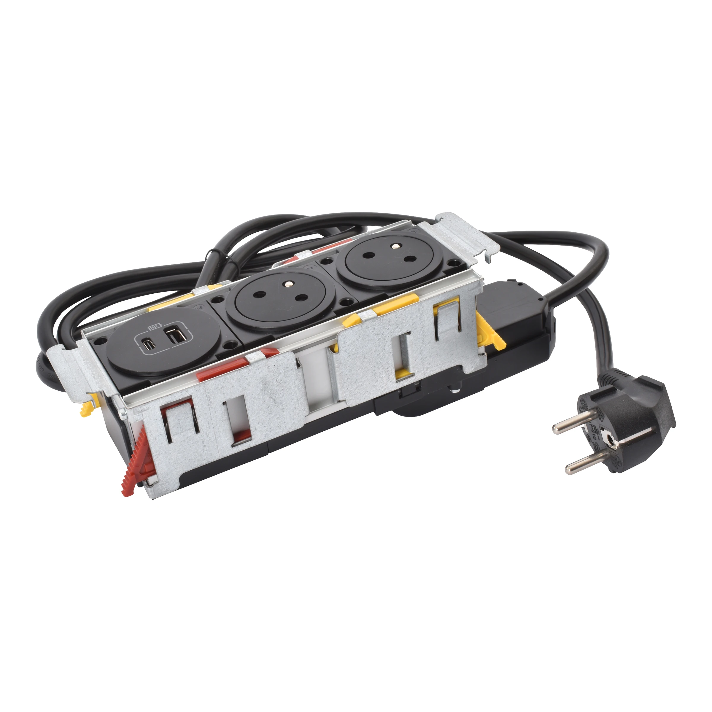 Legrand Incara furniture power module — 250V, IP20, Black — 654744