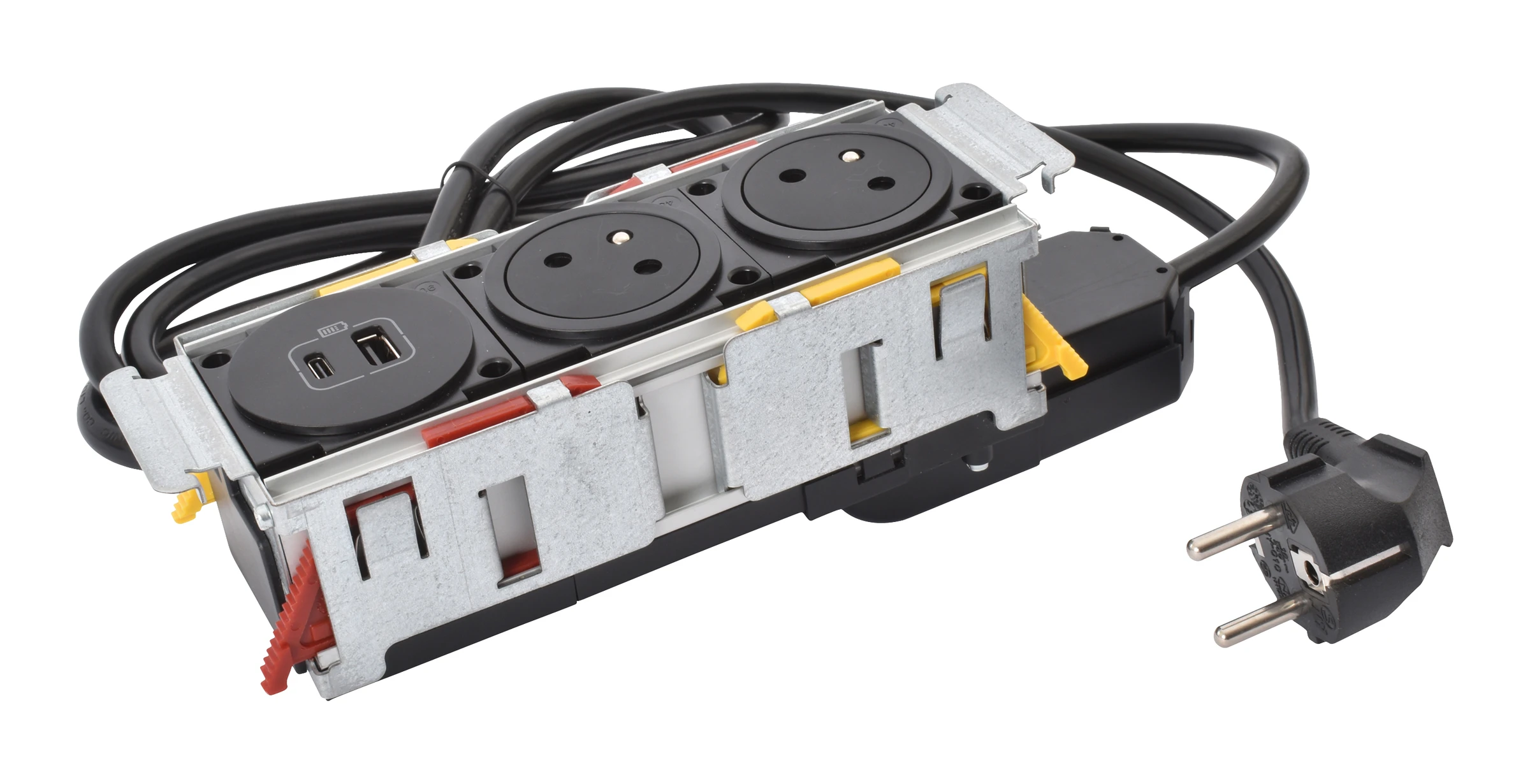 Legrand Incara furniture power module — 250V, IP20, Black — 654744