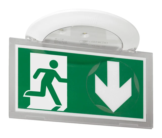 BAES + BAEH d&rsquo;évacuation encastré à LEDs Kickspot IP40 IK04 plastique SATI Adressable pour ERP et ERT — Legrand