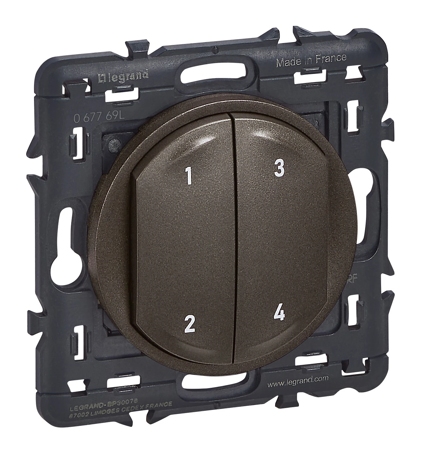 Commande sans fils, sans pile Self-e Céliane with Netatmo 4 scénarios - enjoliveur graphite — Legrand