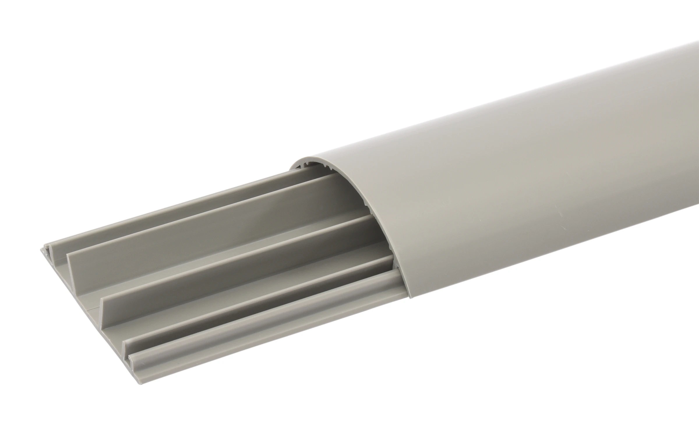 Passage de plancher PVC 3 compartiments 75x18mm - gris RAL7030 — Legrand
