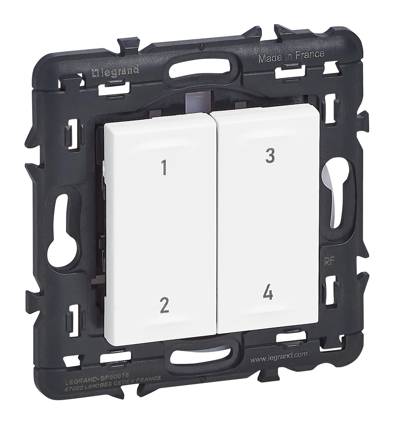 Legrand Mosaic with Netatmo battery-free four-scene control — 077026L