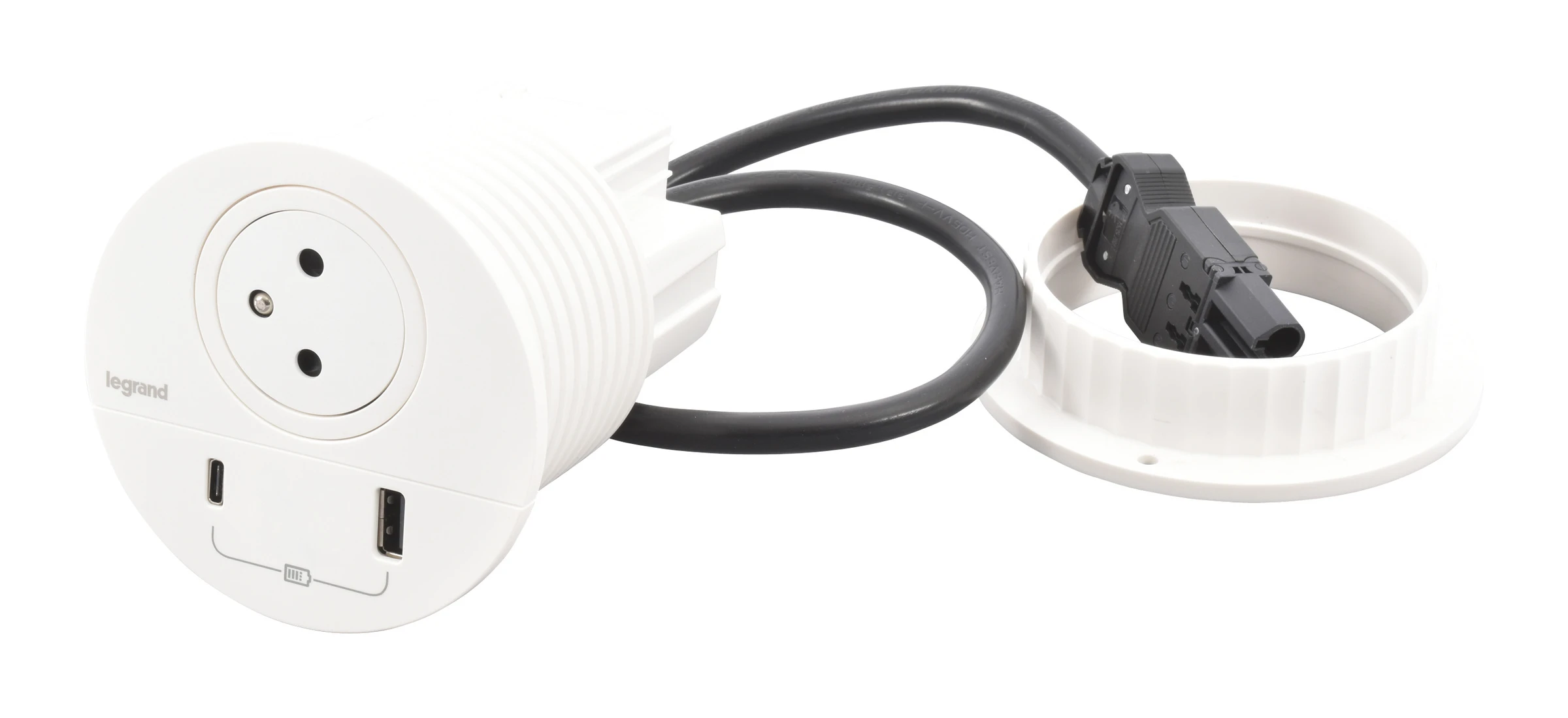 Legrand Incara furniture power module — 250V, IP20, White — 655040F