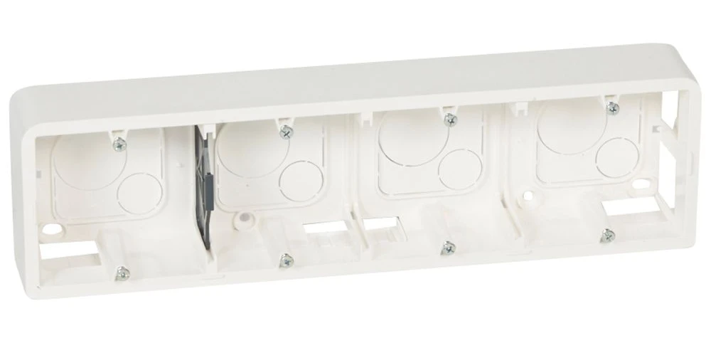 Legrand Mosaic mounting frame — 10 modules, IP2X, White — 080284