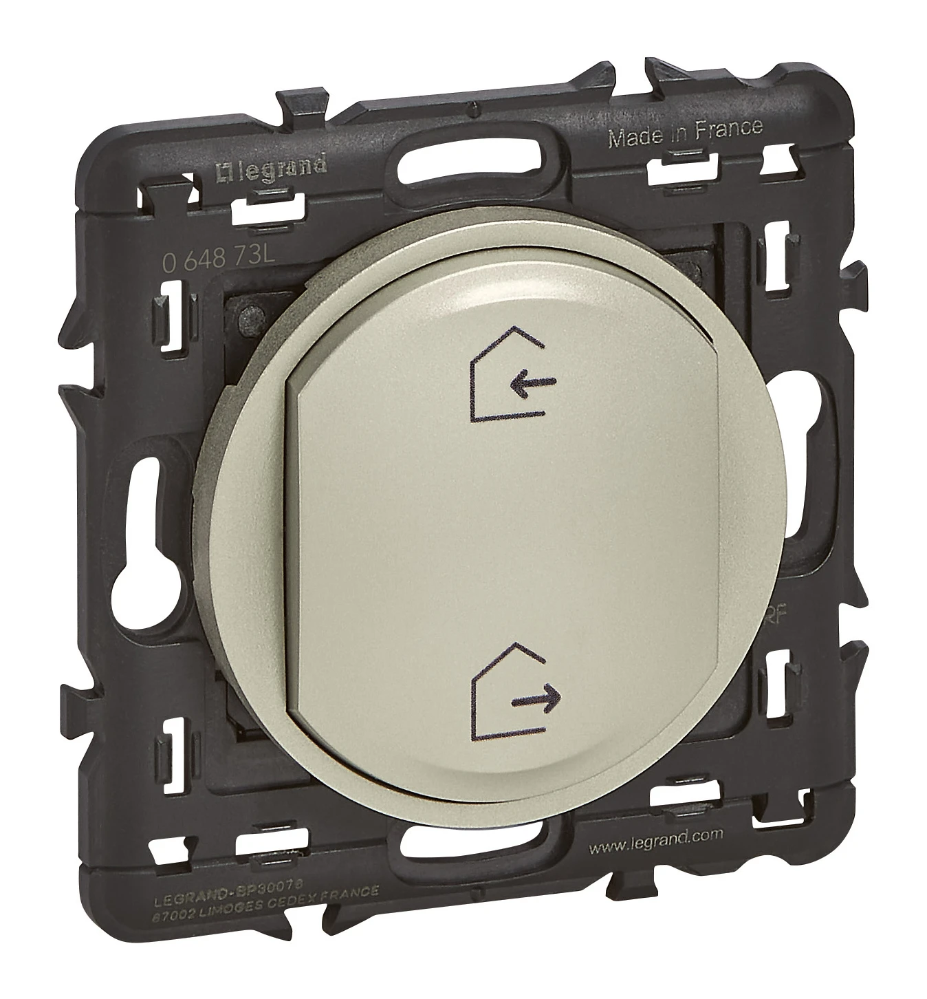 Commande générale Départ/Arrivée sans fils, sans pile Self-e Céliane with Netatmo - enjoliveur titane — Legrand