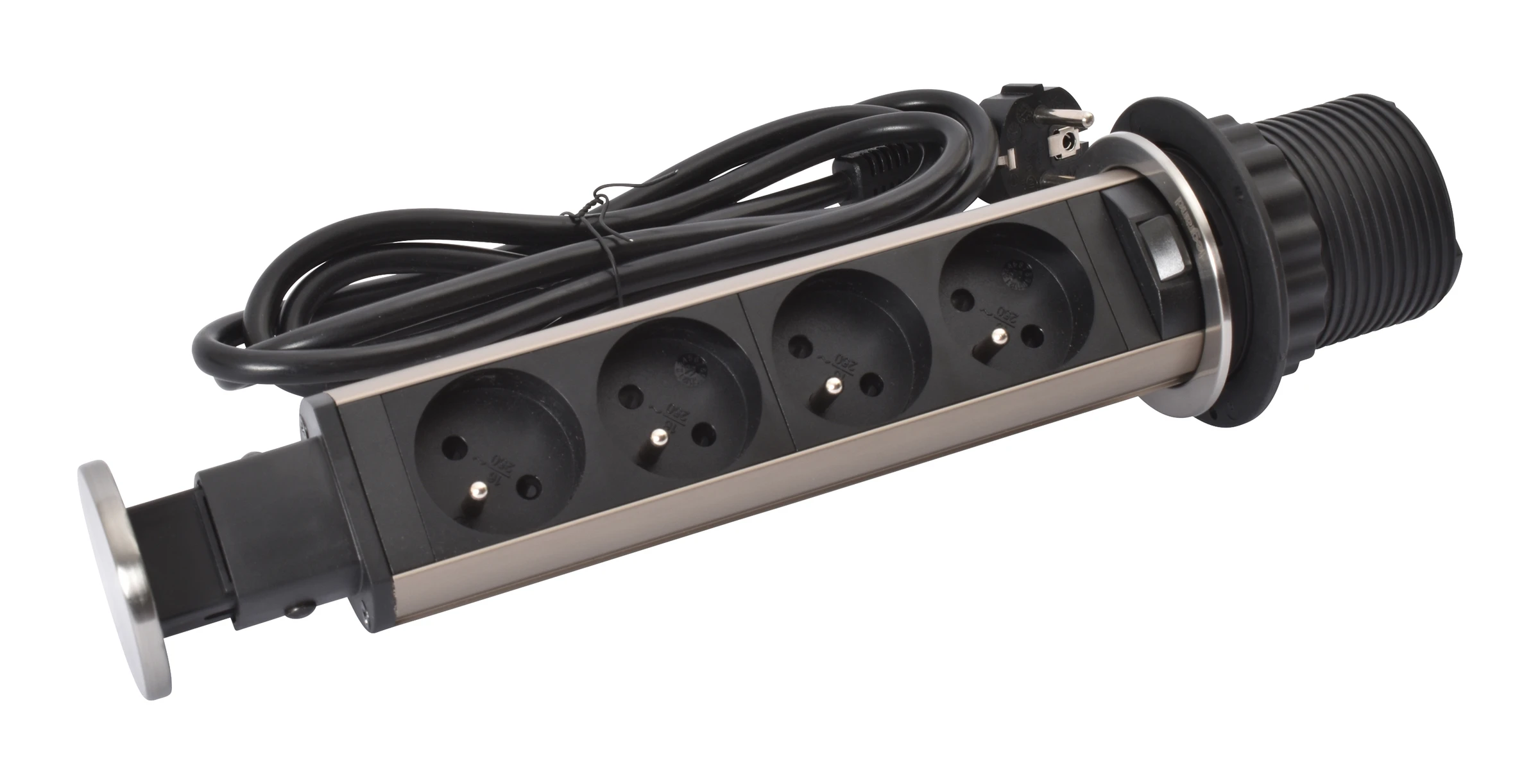 Legrand Incara furniture power tower — 250V, IP20, Black — 654972