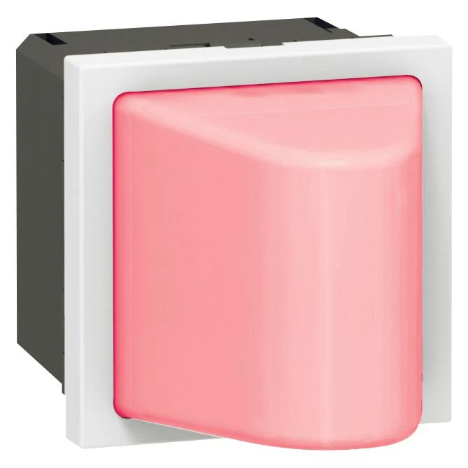 Legrand Mosaic bulkhead light — 230V, 2 modules, Red — 078570