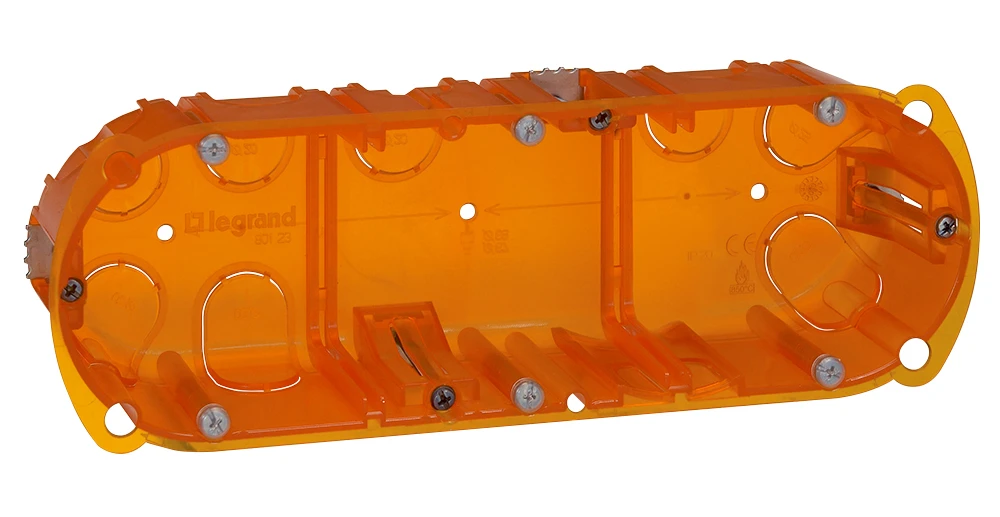 Boîte Batibox multimatériaux 3 postes ou 6 à 8 modules utilisation verticale ou horizontale – profondeur 50mm — Legrand