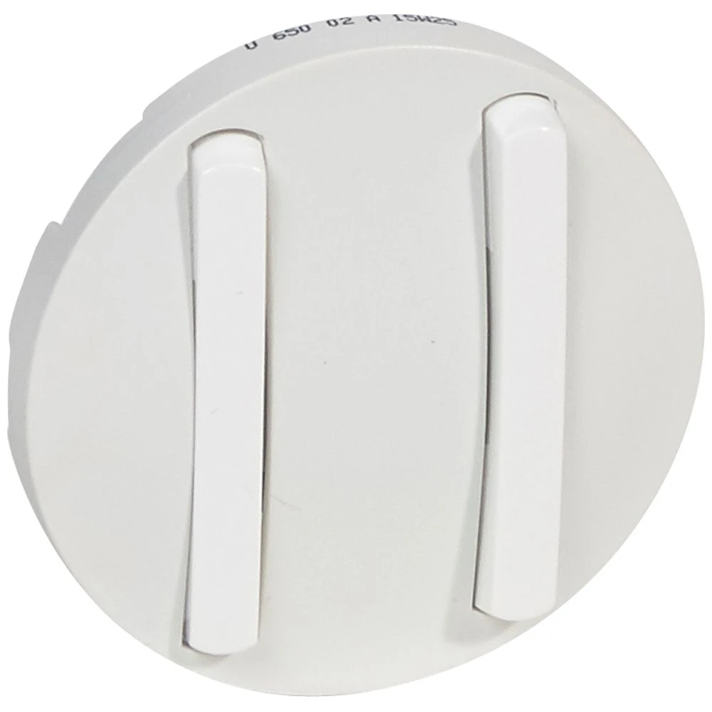 Enjoliveur étroit Céliane pour double interrupteur , va-et-vient ou poussoir - Blanc — Legrand
