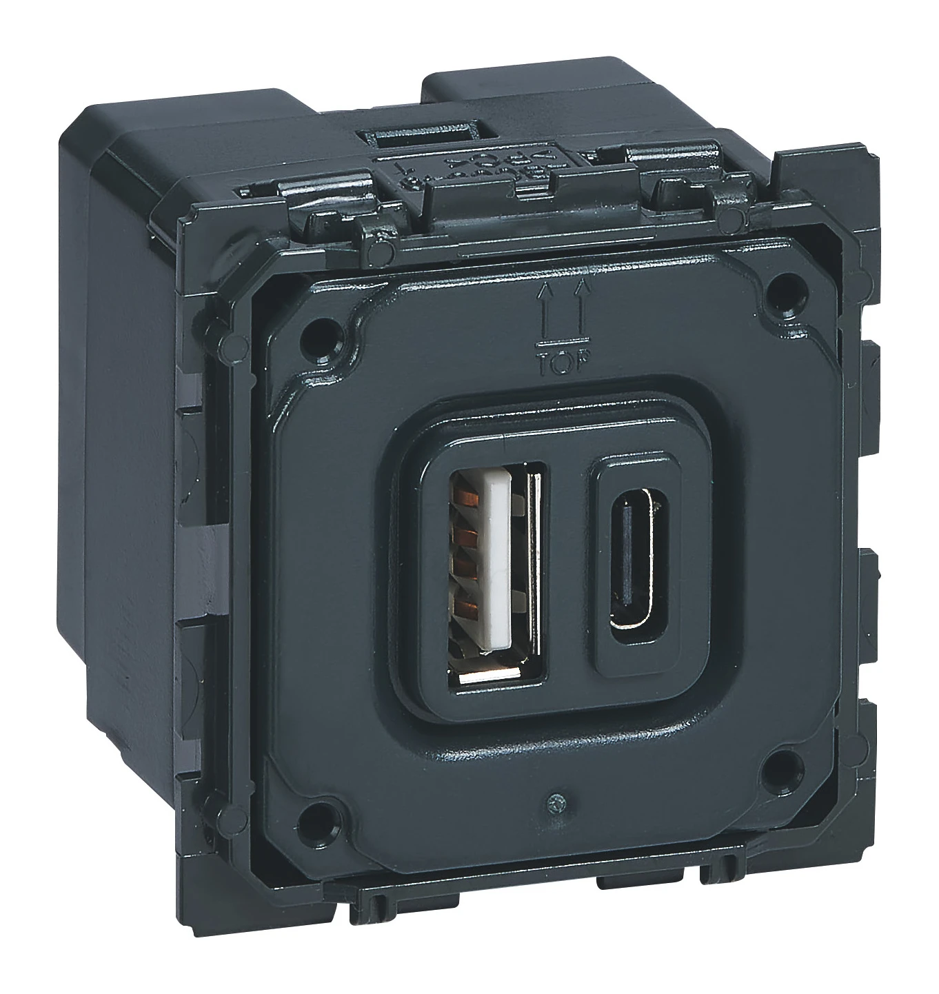 Prise double USB Céliane Type-A et Type-C 3A 15W — Legrand