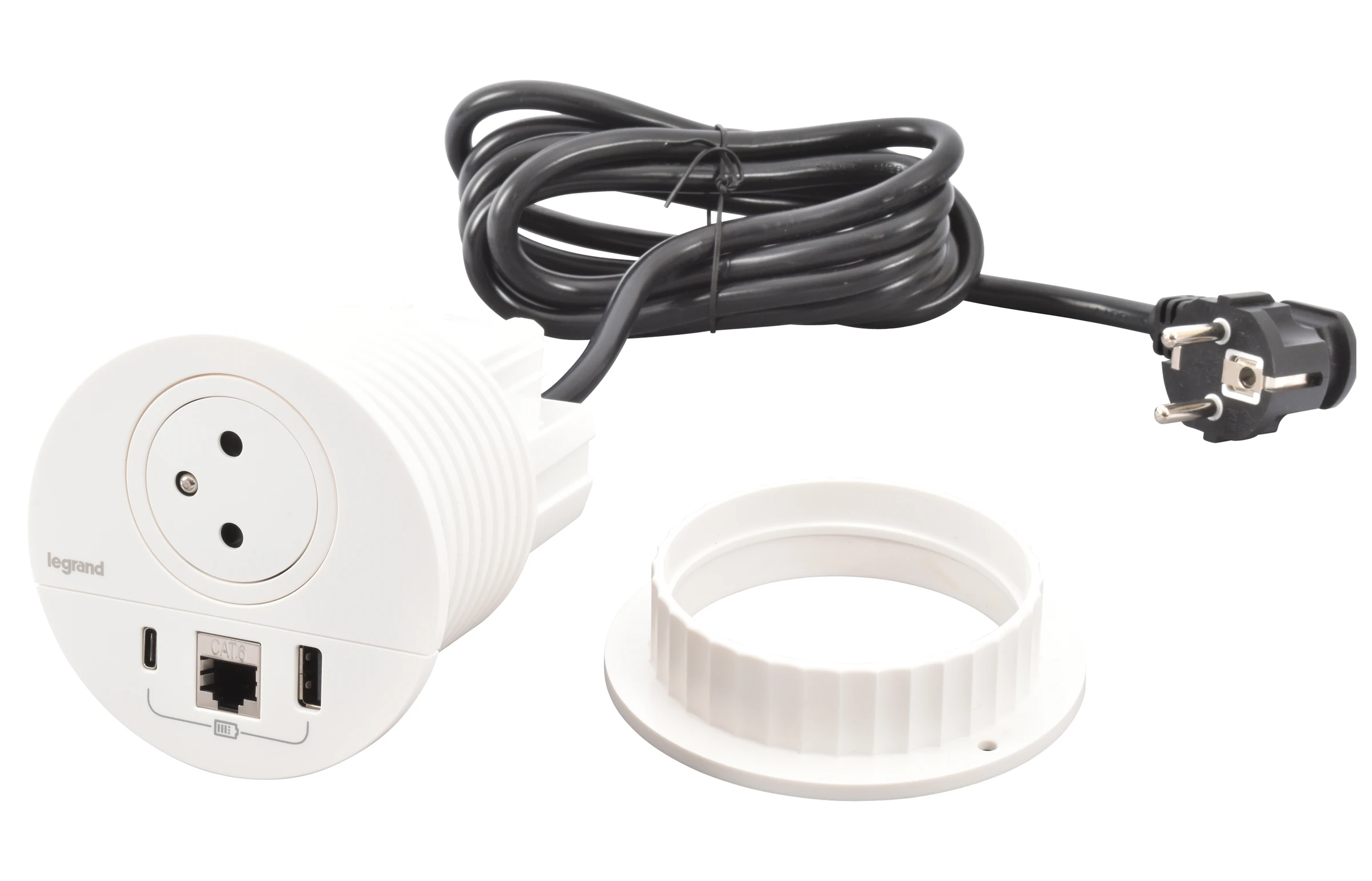 Legrand Incara furniture power module — 250V, IP20, White — 654701