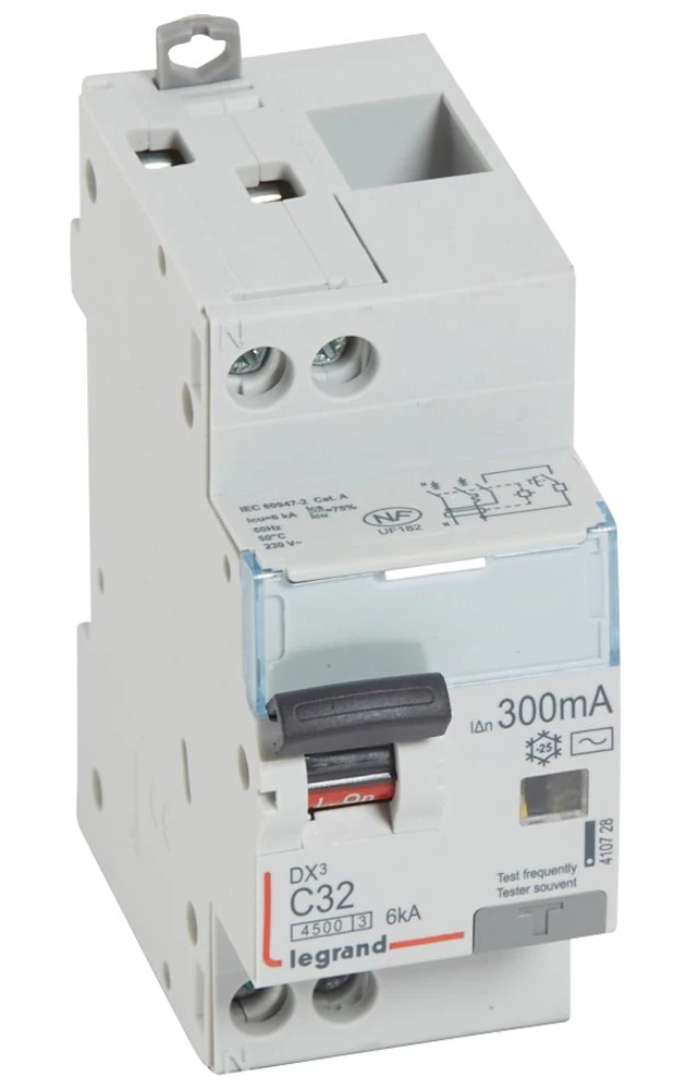 Legrand DX³ RCBO — 32A, 2 modules, IP20 — 410728