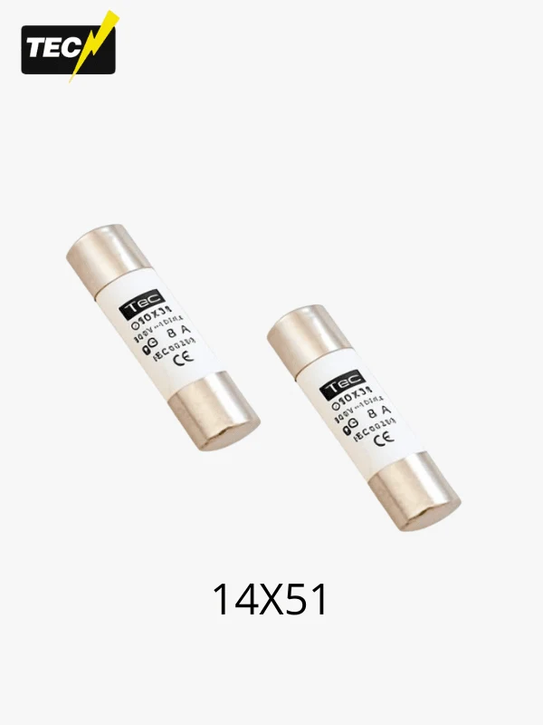 14 × 51 cylindrical fuses