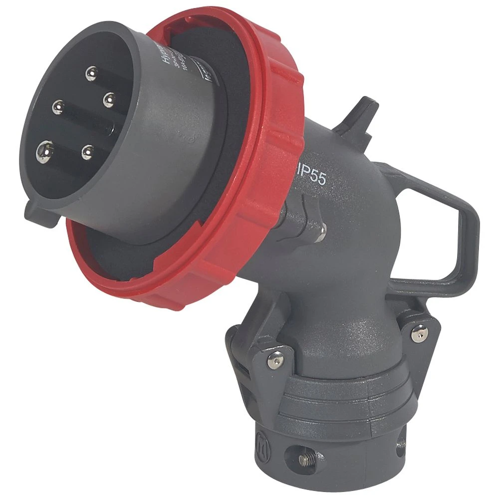 Fiche mobile coudée Hypra IP66/67-55 16A - 380V~ à 415V~ - 3P+N+T - plastique — Legrand
