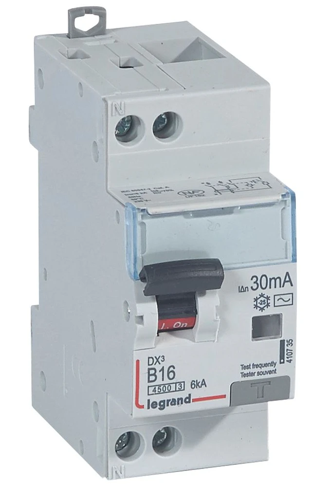 Legrand DX³ RCBO — 16A, 2 modules, IP20 — 410735