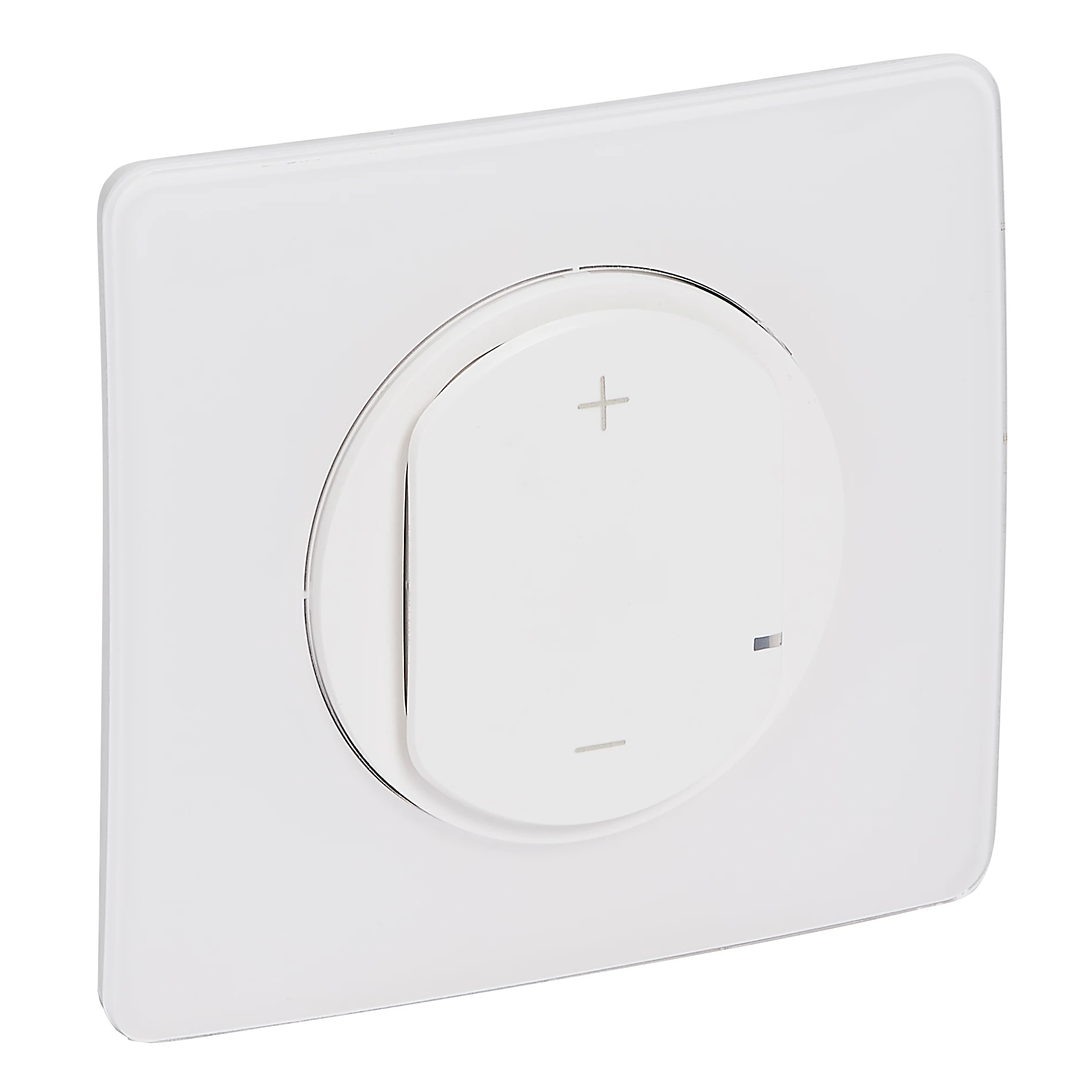 Variateur Céliane sans Neutre - 2 fils 125W LED livré complet - Blanc avec plaque Blanc Emaillé — Legrand