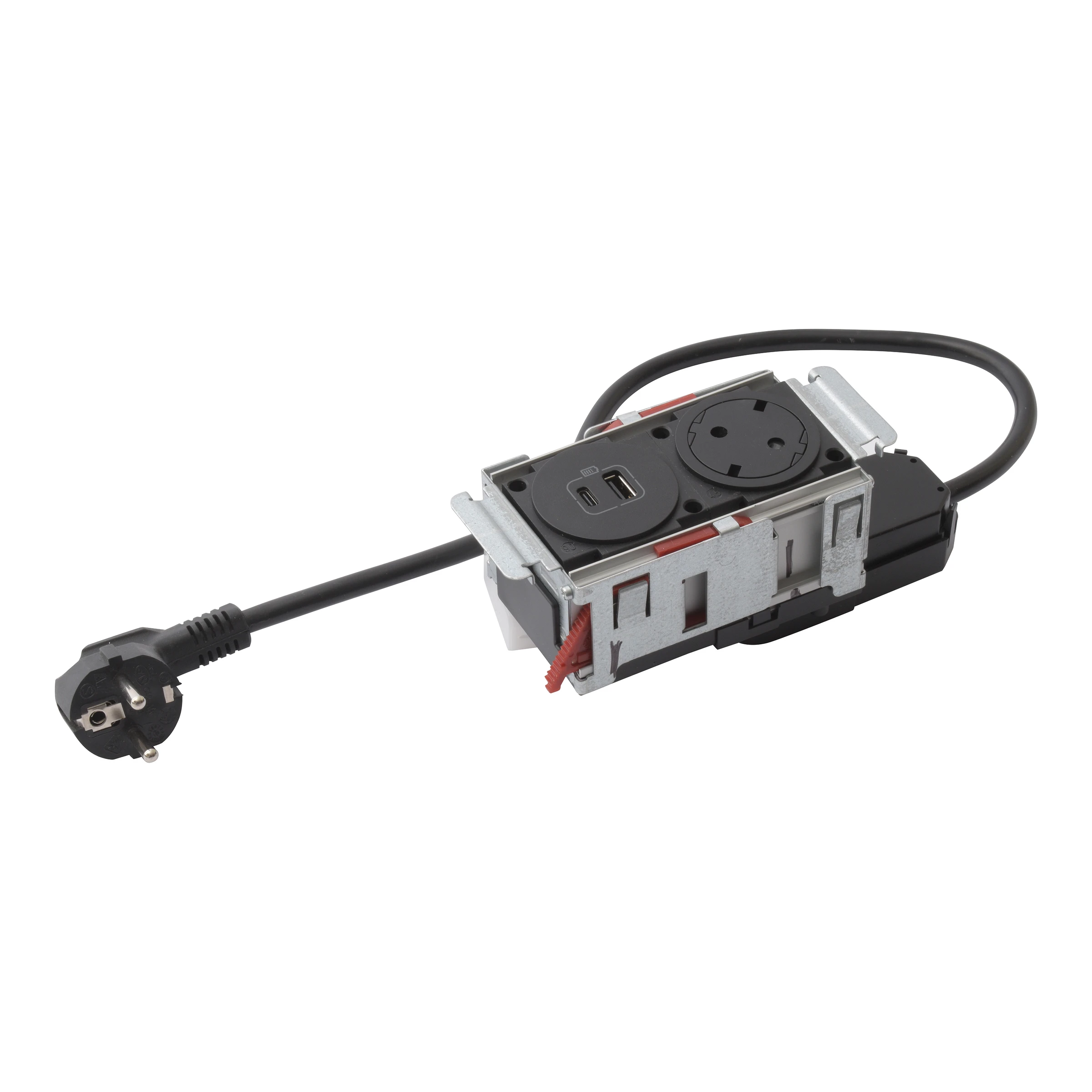 Legrand Incara furniture power module — 250V, IP20, Black — 654749