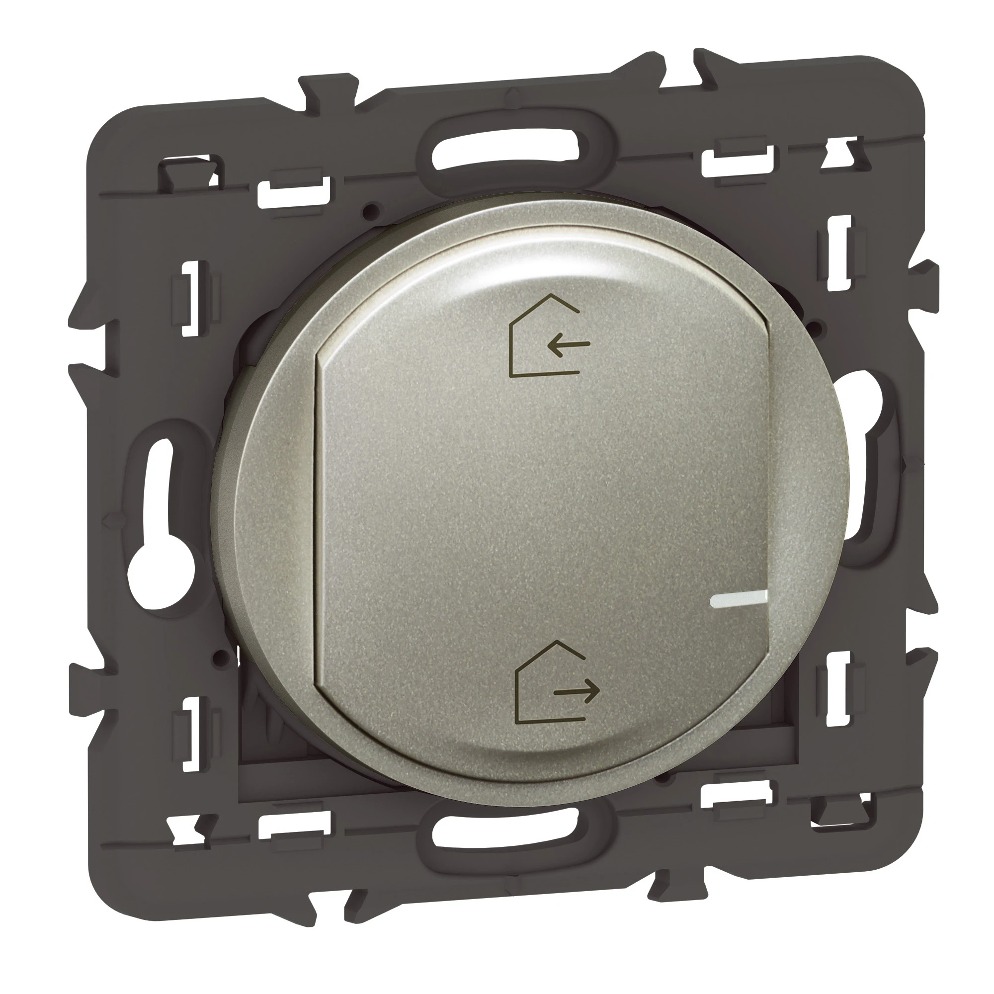 Commande sans fils 2 scénarios Départ/Arrivée pour installation connectée Céliane with Netatmo - titane sans plaque — Legrand