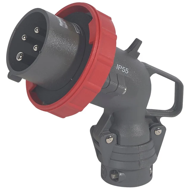 Fiche mobile coudée Hypra IP66/67-55 16A - 380V~ à 415V~ - 3P+T - plastique — Legrand