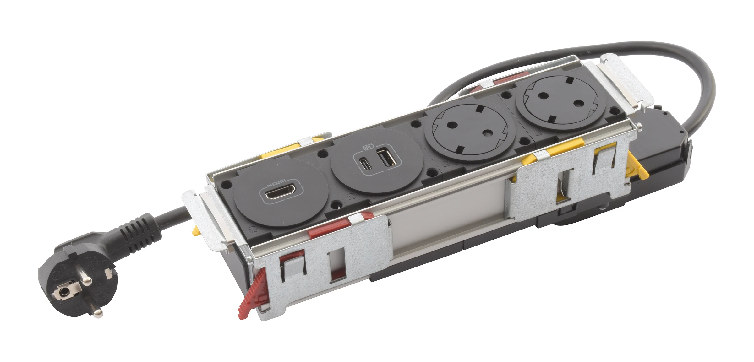Legrand Incara furniture power module — 250V, IP20, Black — 654751