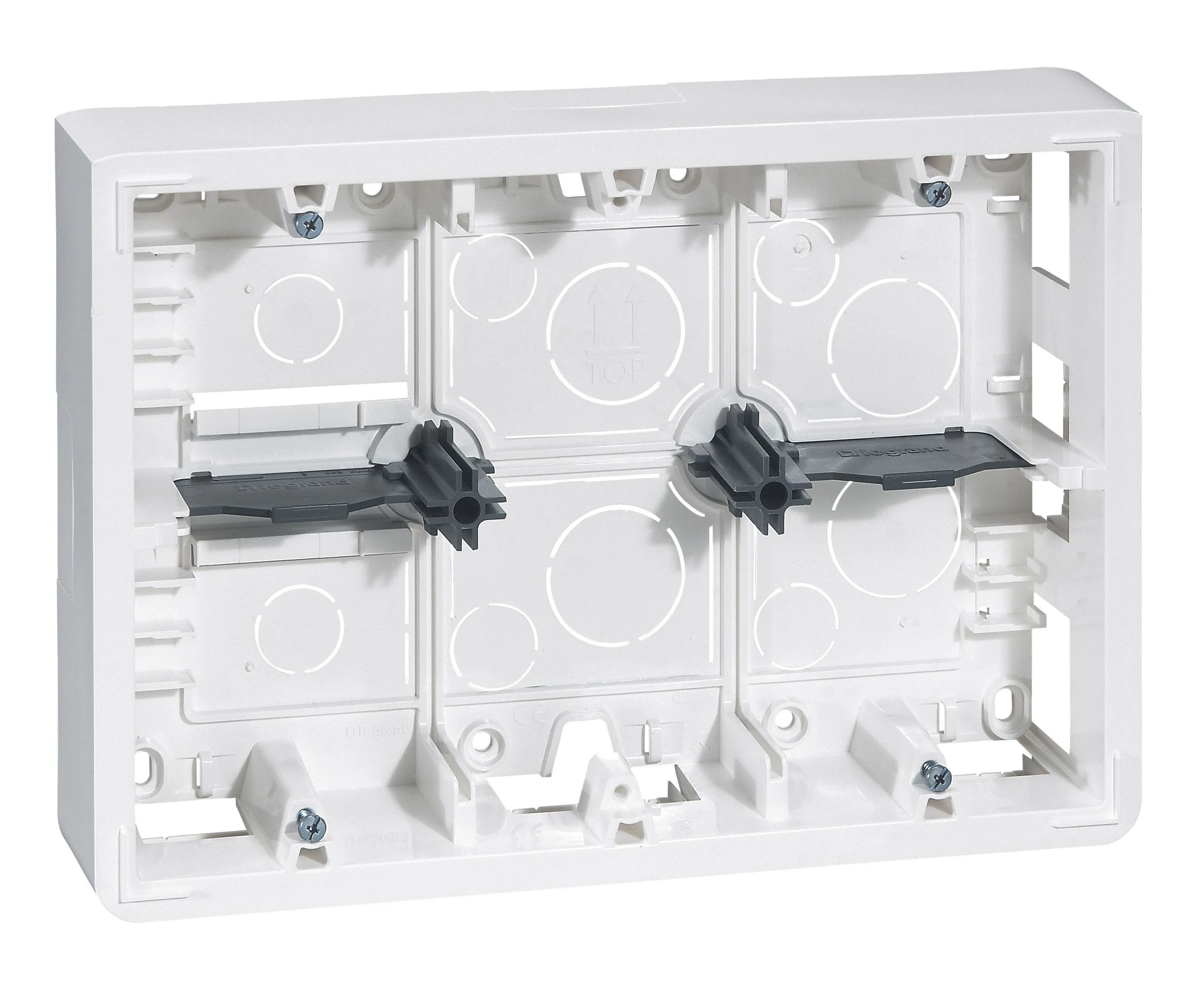 Legrand Mosaic mounting frame — 12 modules, IP2X, White — 080276