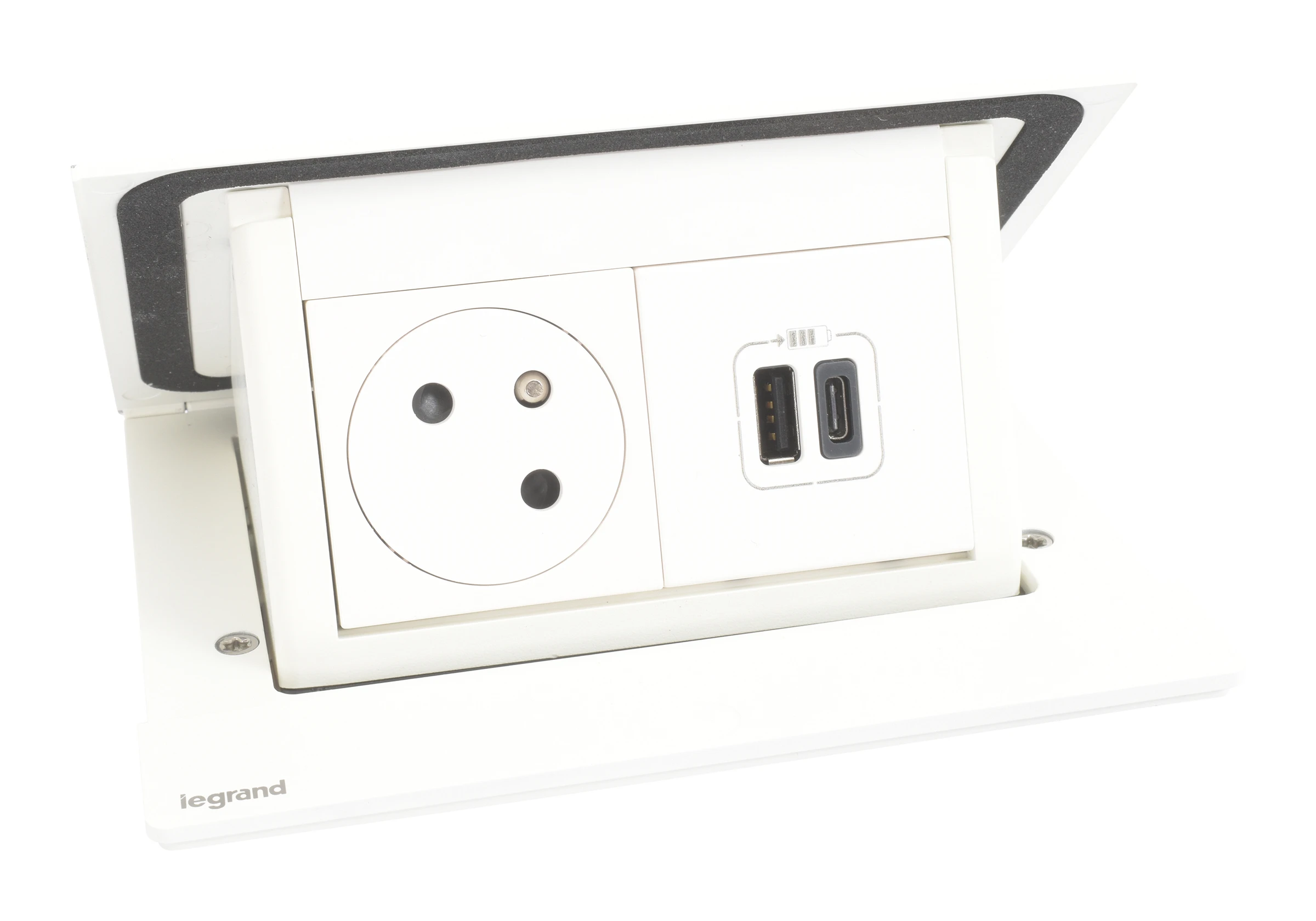 Legrand Incara pop-up power module — 250V, IP20, White — 654817