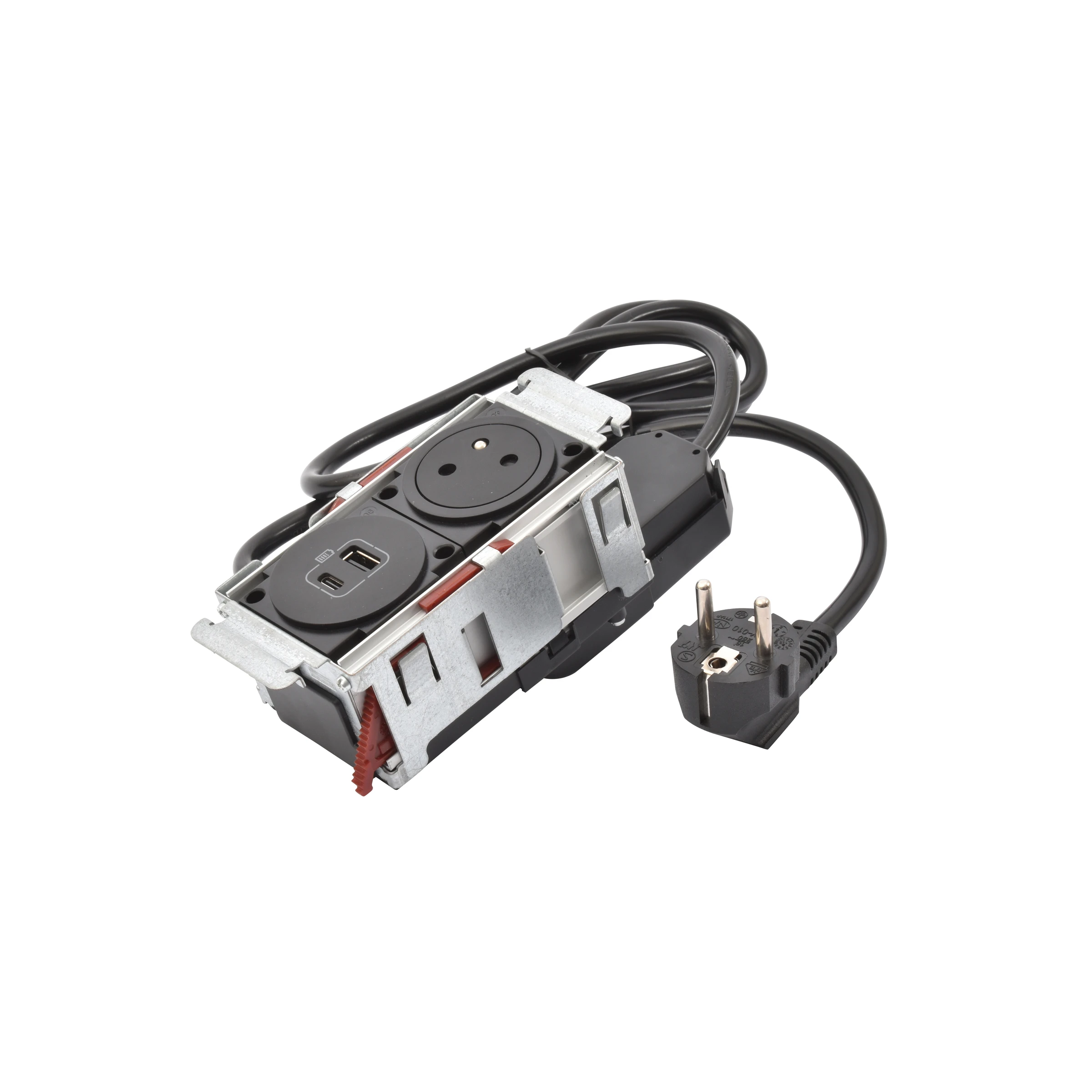 Legrand Incara furniture power module — 250V, IP20, Black — 654743