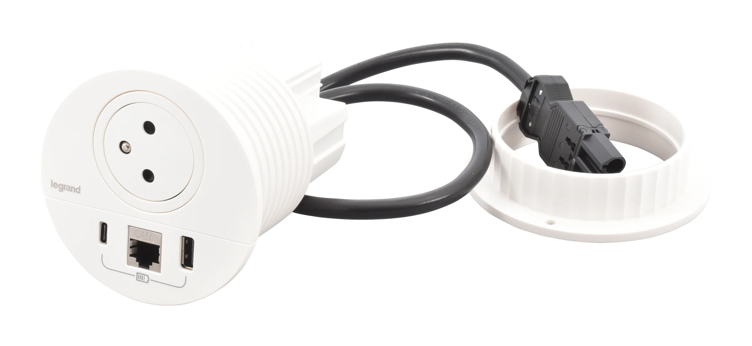 Legrand Incara furniture power module — 250V, IP20, White — 654701F