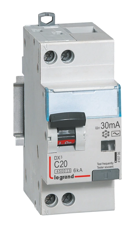 Legrand DX³ RCBO — 20A, 2 modules, IP20 — 410706