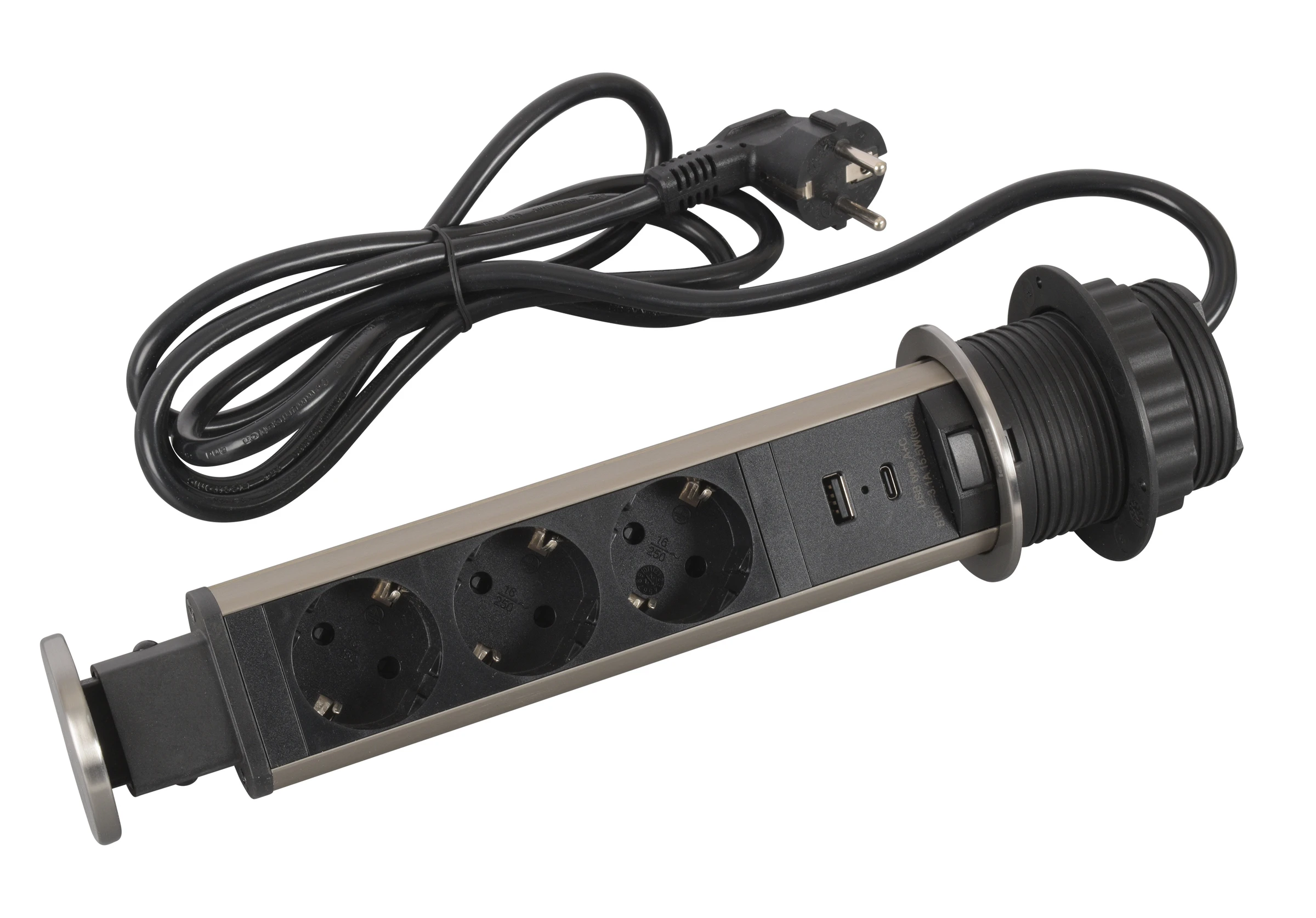 Legrand Incara furniture power tower — 250V, IP20, Black — 654974