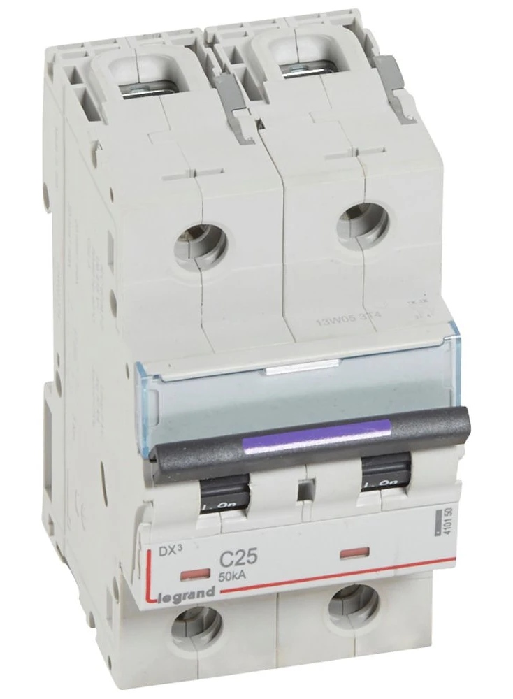 Legrand DX³ circuit breaker — 25A, 3 modules, IP20 — 410150