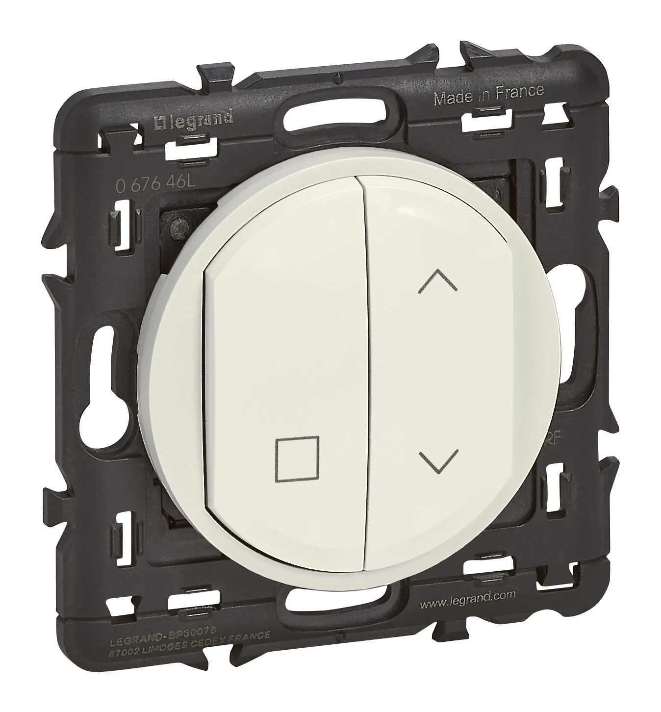 Commande sans fils, sans pile Self-e Céliane with Netatmo pour volets roulants connectés - enjoliveur blanc — Legrand