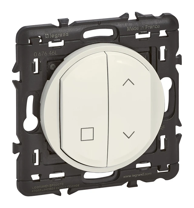 Commande sans fils, sans pile Self-e Céliane with Netatmo pour volets roulants connectés - enjoliveur blanc — Legrand
