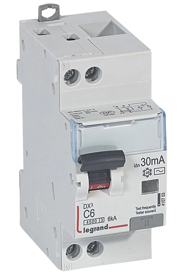 Legrand DX³ RCBO — 6A, 2 modules, IP20 — 410703
