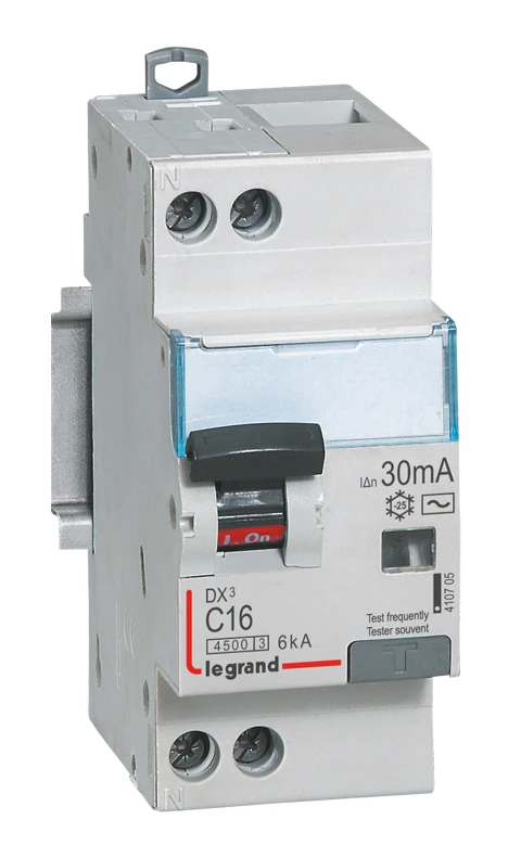 Legrand DX³ RCBO — 16A, 2 modules, IP20 — 410705