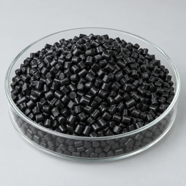 Granulés de résine PEHD noir — illustration
