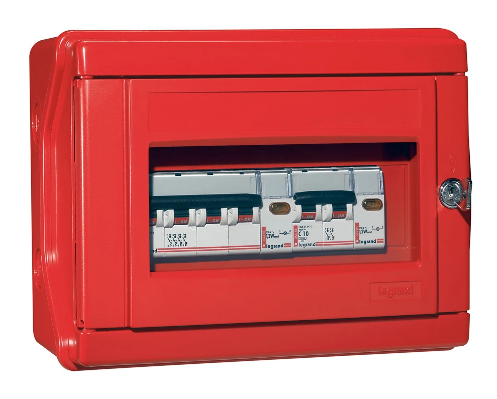 Legrand Plexo enclosure — H 180mm x W 232mm x D 115mm, 1 row, IP55, Red — 038081