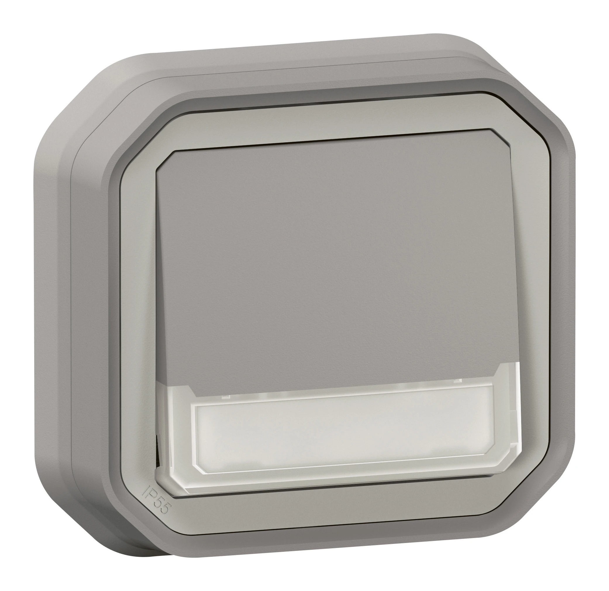 Legrand Plexo push-button — 10A, 250V, Grey — 069824L