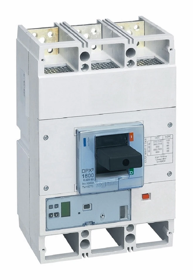 Disjoncteur électronique S1 DPX³1600 pouvoir de coupure 70kA 400V~ - 3P - 1000A — Legrand — 422565