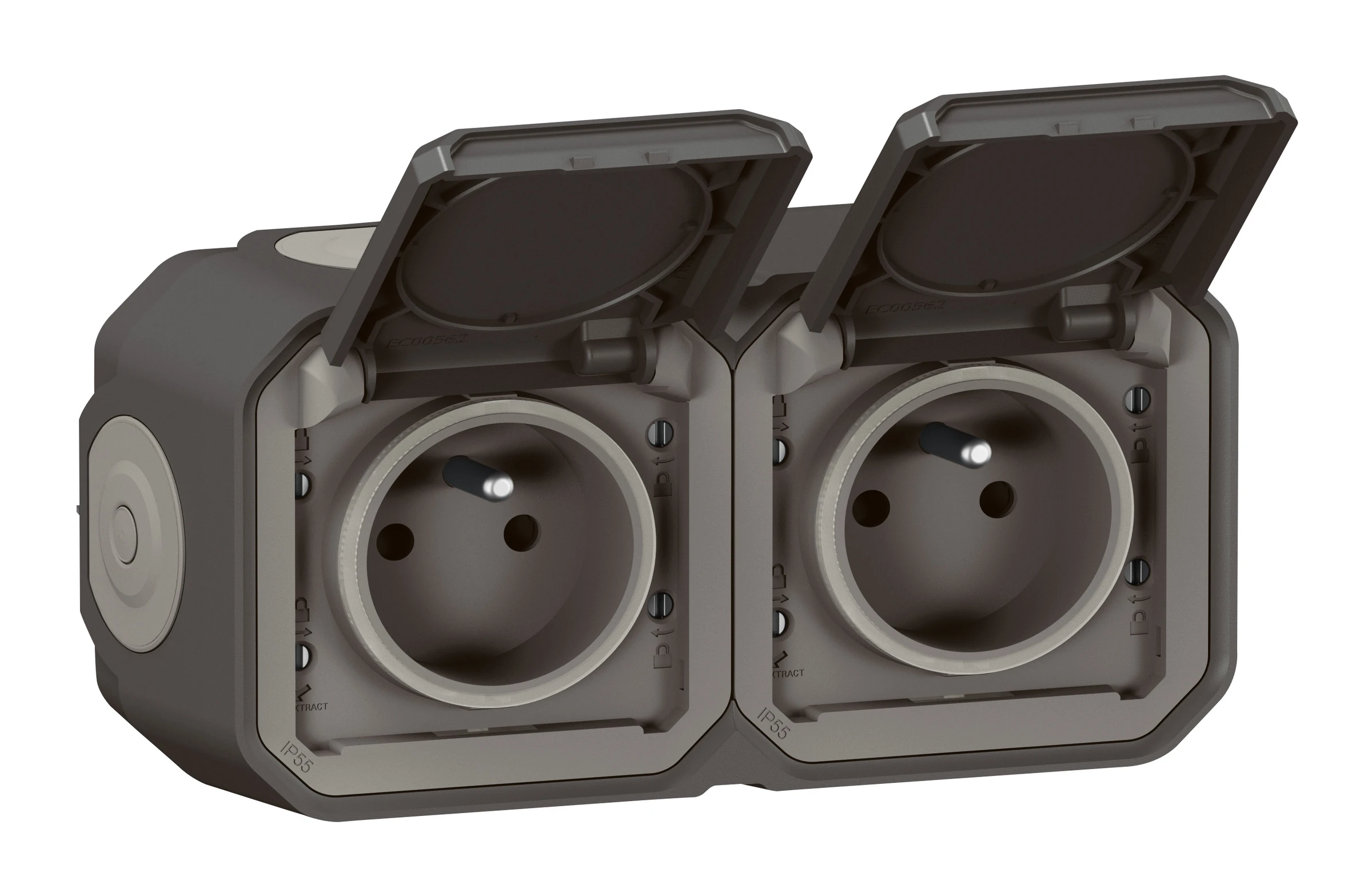 Legrand Plexo double socket outlet — 16A, 250V — 069788L